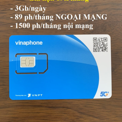 SIM 4G VINAPHONE TRỌN GÓI 1 NĂM - CHỌN LOẠI: 2GB/ngày, 6GB/ngày, 500GB/tháng - Hàng chính hãng