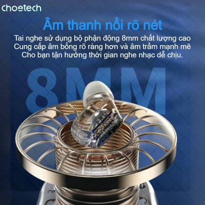 Tai Nghe Không Dây Choetech BH-T23 TWS True Wireless Earbuds- Hàng chính hãng