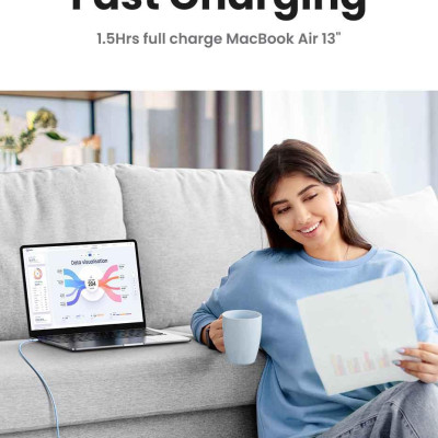 Ugreen UG15281US563TK 60W 2M hỗ trợ QC4.0 3A Cáp sạc nhanh - truyền dữ liệu 2 đầu USB-C c-c dây nhựa Màu Xanh - HÀNG CHÍNH HÃNG