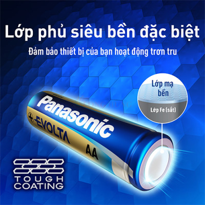 Vỉ Pin kiềm Panasonic Alkaline Evolta AA LR6EG/2B-V (2 viên/10 viên) - Hàng chính hãng