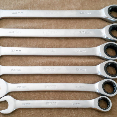 BỘ 6 CỜ LÊ MIỆNG VÒNG HAI CHIỀU (19MM-32MM) INGCO HKSPAR1061 - HÀNG CHÍNH HÃNG