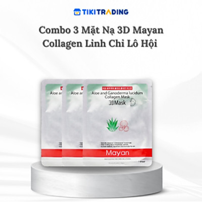 Combo 3 Mặt Nạ 3D Mayan Collagen Linh Chi Lô Hội