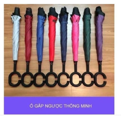 Ô gấp ngược đi mưa thông minh tiện lợi nhiều màu