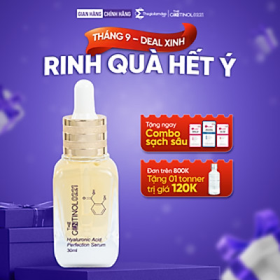 Tinh chất HA siêu phân tử thúc đẩy khả năng tái tạo, phục hồi, trẻ hóa da, dưỡng ẩm, làm mờ vết thâm, hỗ trợ da căng bóng, mịn màng The Gentinol 0221 30ml