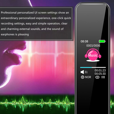 ROGTZ Máy ghi âm cầm tay T95 8Gb Kỹ thuật số Ghi âm lossless Màn hình LCD Dung lượng pin 230mAh Điều khiển giọng nói Hẹn giờ ghi âm Cổng USB 2.0 Thiết kế sang trọng Bề mặt gương 2.5D Kích thước nhỏ gọn Nhiều tính năng thông minh Hàng Chính Hãng