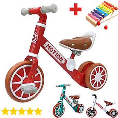 Xe chòi chân thăng bằng cho bé MOTION, có bàn đạp 2in1 yên bằng da, khung xe chắc chắn – TẶNG KÈM ĐÀN XYLOPHONE 8 THANH CHO BÉ, xe tập đi, xe 3 bánh,xe thăng bằng