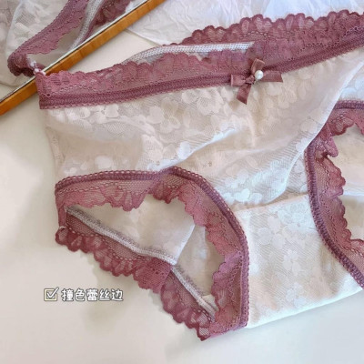 Combo 5 Quần Lót Nữ Bông Ép Viền Ren 2288 – Lụa Mềm, Viền Ren Phối Hoa