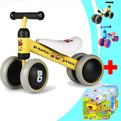 Xe thăng bằng, Xe chòi chân 4 bánh tự cân bằng cho bé yêu - siêu dễ thương - TẶNG KÈM TRANH GHÉP 9 MẢNH CHO BÉ