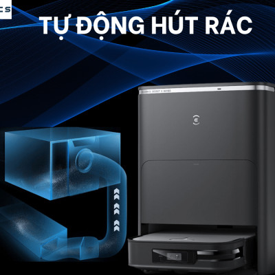 Robot Hút Bụi Lau Nhà Ecovacs X2 Omni Trợ Lý Ảo YIKO Công nghệ OZMO 2.0 Lực Hút 8000 Pa - Hàng Chính Hãng