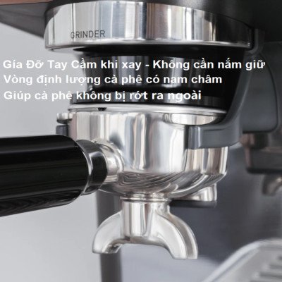 Máy pha cà phê Espresso chuyên nghiệp 3 trong 1 thương hiệu Mỹ cao cấp HiBREW H7A - Hàng Nhập Khẩu