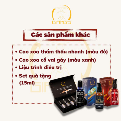 Cao xoa bóp thảo dược hỗ trợ giảm đau cực mạnh, Dầu xoa bóp gia truyền nhà GIANG