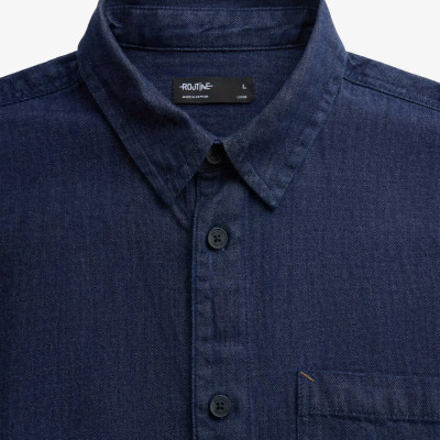 Áo sơ mi denim unisex Form Loose - RT 10S25DSHU054 | ROUTINE CÀ MAU