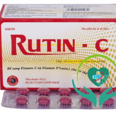 ￼RUTIN C -Hộp 100 viên - Bổ sung vitamin C, Vinaphar