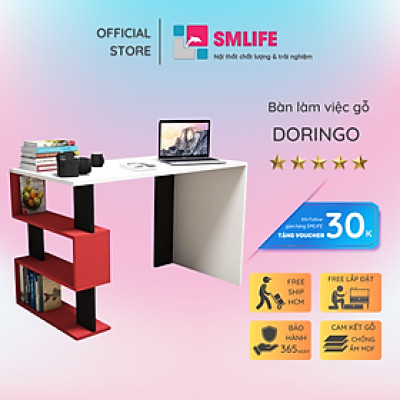 Bàn máy tính gỗ công nghiệp nhỏ gọn SMLIFE Doringo