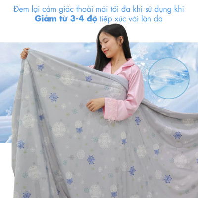 [CHĂN HÈ MÁT LẠNH] Mền lạnh I Cool Advance NIN House NM8031 2mx2m2 | Chăn chần bông Ice Silk, Chăn điều hoà nhiều độ