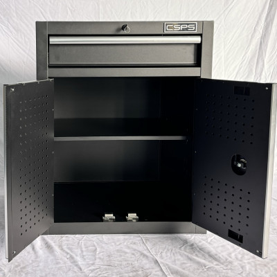 Tủ dụng cụ CSPS 61cm-01 hộc kéo màu đen, tay nắm trắng