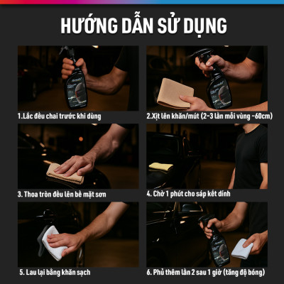 Xịt Phủ Bóng Màu Bạc Ceramic Color Wax SiO2 FORMULA 1 617724 680ml Phục Hồi Sơn Bóng Gương Chống Tia UV - Nhập Khẩu Chính Hãng