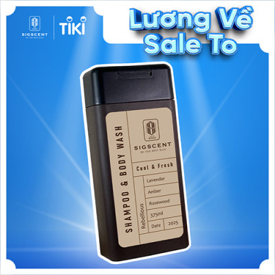 Sữa tắm dầu gội cho nam hương nước hoa 375ml Rebellious thương hiệu SIGSCENT