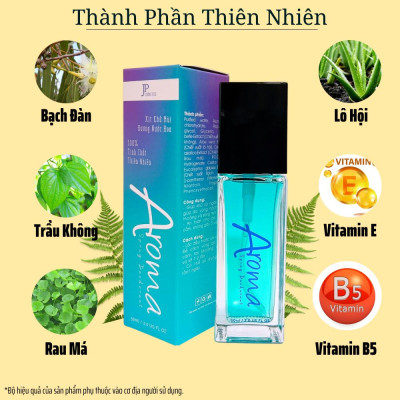 COMBO 3 Lọ Xịt Khử Mùi Toàn Thân AROMA 50ml, Giúp Ngăn Tiết Mồ Hôi, Khử Mùi Hôi Nách, Không Ố Vàng