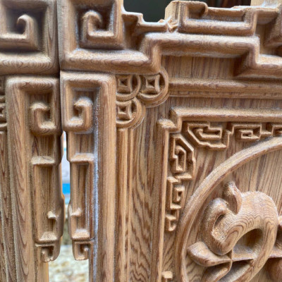 Cặp Tranh chữ cha mẹ bằng gỗ ngọc am thơm nức kt 30x97x4cm 