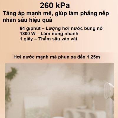 Bàn là, ủi hơi nước cầm tay công suất lớn 1800W thương hiệu Philips STE0850/50 - Hàng chính hãng (Bảo Hành 24 Tháng)