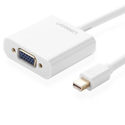 Ugreen UG10458MD113TK Màu Trắng ABS Cáp chuyển đổi Mini DP sang VGA 1920x1080 60Ghz - HÀNG CHÍNH HÃNG