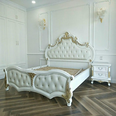 Giường ngủ gỗ cổ điển xuất khẩu 