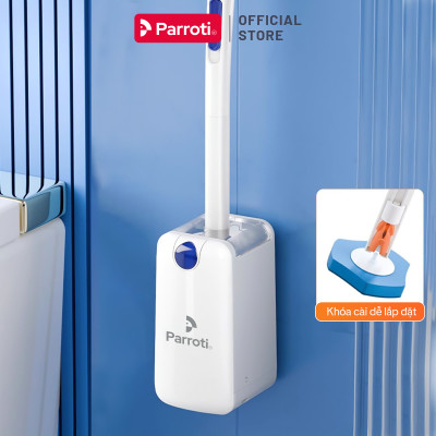 Cây Cọ Bồn Cầu, Cọ Toilet 2 Trong 1, Đầu Cọ Thay Thế Miếng Lau Có Chất Tẩy Rửa Hương Thơm, Dán Tường Parroti Slim - SL04