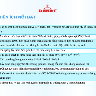 Máy Lọc Nước Điện Giải Ion Kiềm ROBOT IonQueen 1113 Chế Độ Nóng Nguội Lạnh - Hàng Chính Hãng