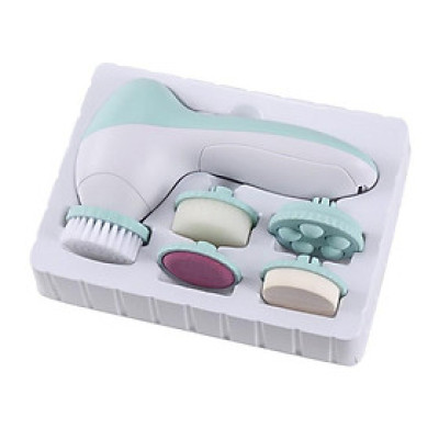 (Xả Kho) Máy Rửa Mặt Rung 5 Đầu Thay Thế Loại Bỏ Vi Khuẩn, Bụi Bẩn Có Hại