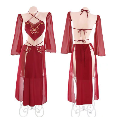 P103 Váy ngủ cổ trang kèm quần váy sexy - Đầm ngủ nữ cổ trang gợi cảm - Đồ ngủ nữ sexy