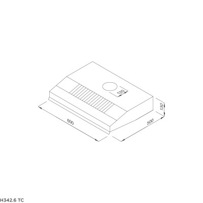 Máy hút khói, khử mùi H342.6 TC - Tặng Bộ đồ dùng nhà bếp 5 món MJA-1495 + Bộ lót nồi (4 cái) MST-6667 - Hàng chính hãng