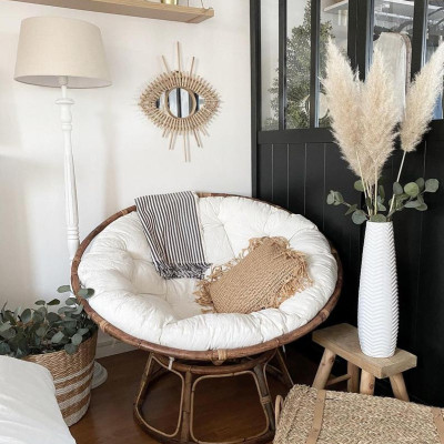 Ghế Lười Mây Cao Cấp Kèm Nệm _ Rattan Papasan PA001