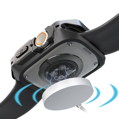 Ốp Case Viền PC Trong Suốt cho Apple Watch Ultra 1/2 49mm - Hàng Chính Hãng