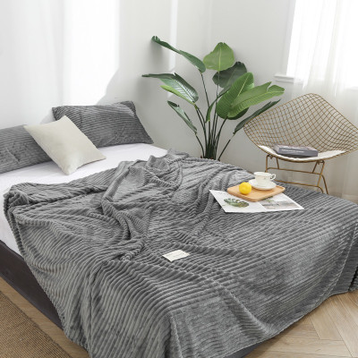 Chăn Lông Cừu Tăm Cao Cấp Màu Ghi  LCT-1