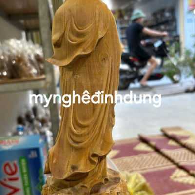 Tượng mẹ quan âm bồ tát bằng gỗ ngọc Am thơm nức cao 30x9x9cm