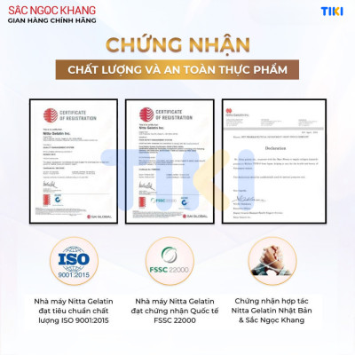 (New) Nước uống Collagen depeptide 5 túi Sắc Ngọc Khang tinh khiết nhập khẩu từ Nhật Bản, đạt chuẩn hàm lượng hấp thụ nhanh & vượt trội giúp trẻ hóa làn da - săn chắc và sáng mịn