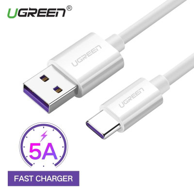 Ugreen UG40887US253TK 0.5M 5A màu Trắng Dây USB sang USB Type-C vỏ ABS - HÀNG CHÍNH HÃNG