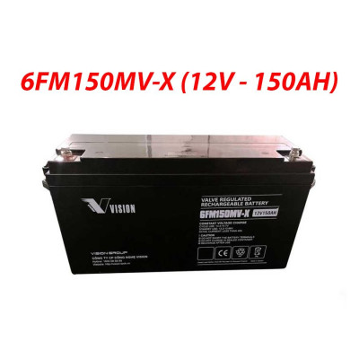 Ắc quy bộ lưu điện, ắc quy Vision 6FM150MV-X/6FM150D-X (12V-150AH), ắc quy viễn thông