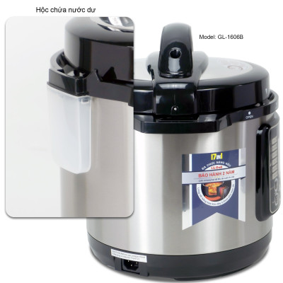 Nồi Áp Suất Điện Gali GL-1606B. Dung tích 6L, nồi đa năng 12 chức năng nấu. Thiết kế hiện đại, nhỏ gọn. Hàng chính hãng bảo hành 24 tháng.