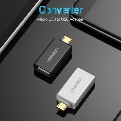 Ugreen UG30529US195TK Màu Trắng Đầu chuyển đổi MICRO USB sang USB âm hỗ trợ OTG - HÀNG CHÍNH HÃNG