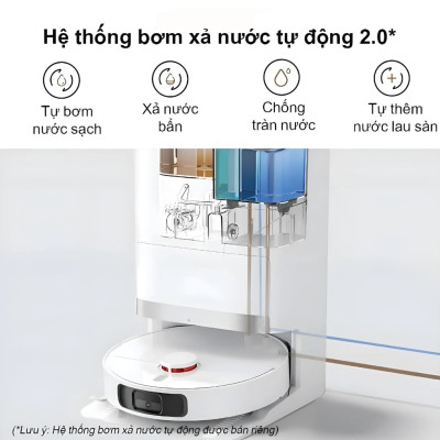 Robot Hút Bụi Lau Nhà Xiaomi Robot Vacuum X20+ | Lực Hút Mạnh 6000Pa | Lau xoay siêu tốc | Hàng Chính Hãng