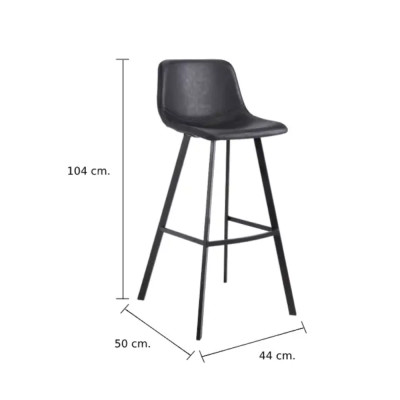 Ghế Đôn Bầy Bar Cao MAEYA Da PU Cao Cấp, Khung Sắt Sơn Tĩnh Điện Bền Bỉ, Thiết Kế Màu Nâu Đen Cổ Điển Đương Đại, Chịu Lực 100kg | Index Living Mall | Nội Thất Nhập Khẩu Thái Lan - Phân Phối Độc Quyền Tại Việt Nam