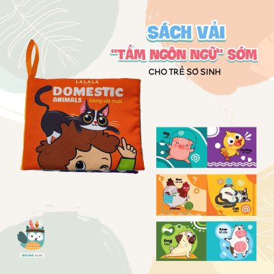 Sách vải Lalala baby kích thích thị giác cho bé sơ sinh 0 đến 12 tháng