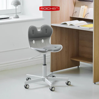 [Ghế Roichen WOW Minh Ngọc] Ghế chỉnh dáng ngồi đúng  có chân xoay Roichen - WOW Hàn Quốc. Màu nâu chân đen