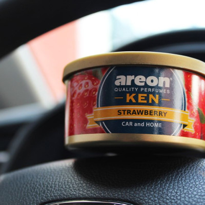 Sáp thơm ô tô hương Dâu Tây AREON Ken Strawberry - NHẬP KHẨU BULGARIA
