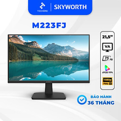 Màn hình máy tính SKYWORTH 21.5" VA Full HD 75Hz VESA sRGB 99% M223FJ - Hàng chính hãng