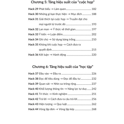 Kỹ Thuật Hack Thời Gian, Kỹ Năng Hack Hiệu Suất