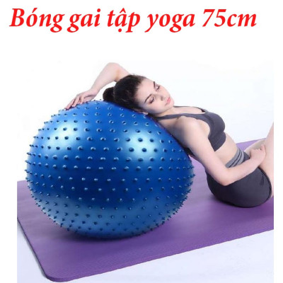 Bóng Tập Yoga Có Gai Bóng Tập Gym - Bóng Cao Cấp Có Gai 75cm Loại Cực Dày- Loại 1- Rèn Luyện Sức Khoẻ- Tặng Kèm Bơm- Hàng Chính Hãng MINIIN