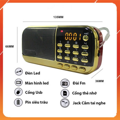 ĐÀI Nghe Pháp, Niệm Phật, FM,Nhạc Mp3, Hỗ trợ Thẻ Nhớ,usb Craven CR 836S !!!!! Hàng chính hãng